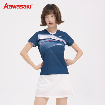 川崎（KAWASAKI）羽毛球女款梭织短裙休闲运动速干防走光半身裙B2767 白色 S