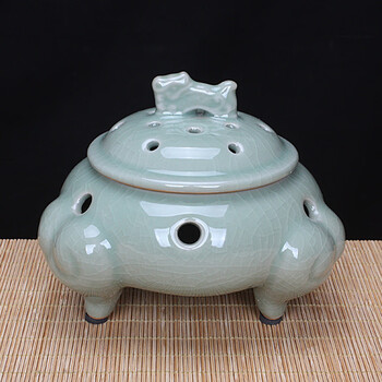 汝窑三足香炉- 京东