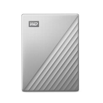 西部数据（WD）2TB Passport Ultra2.5英寸 兼容Mac 密码保护便携机械硬盘 银色