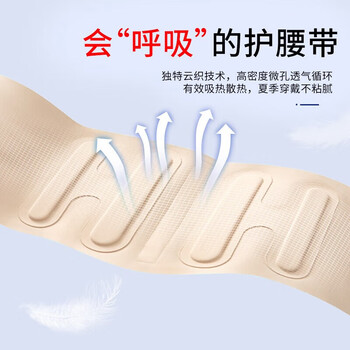 TMT日本护腰带超薄运动护腰间盘突出腰肌夏季劳损隐形透气收腹束腰带