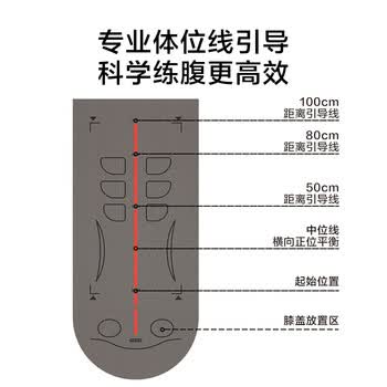 京东京造 健腹轮垫 动作指引体位线指引腹肌训练健身垫防滑加厚垫160*70cm