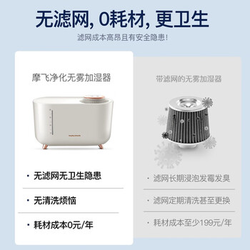 摩飞电器（Morphyrichards）无雾加湿器MR2081大容量上加水恒湿数显办公室婴儿卧室客厅多用遥控升级版加湿器