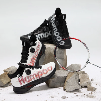 薰风（KUMPOO）羽毛球鞋减震透气耐磨纽扣鞋带运动鞋厚羿PRO KH-G826S 黑色  36