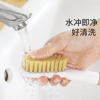 美丽雅日式软毛鞋刷26cm加长木制手柄专业洗鞋洗衣去污清洁刷子1只装