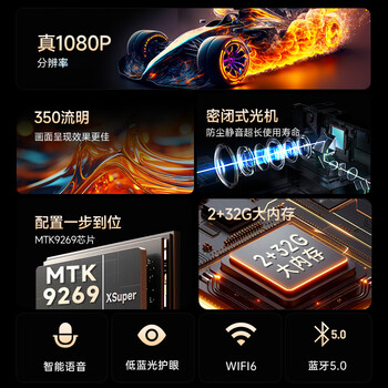 爱国者（aigo）H28 投影仪家用 1080P高清智能家庭影院便携卧室投影机 【350流明 32G内存】
