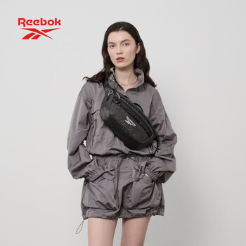 锐步防泼水耐磨轻量胸包 户外旅行多场景单肩斜挎包 可调节肩带 黑色