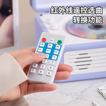 YEARS STAY时光岁月一体式CD机发烧友专辑播放器复古CD播放机唱片机桌面蓝牙音响音箱cd机生日礼物浅紫SG1996