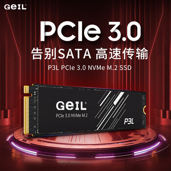 GEIL金邦 512GB SSD固态硬盘 M.2接口PCIe 3.0（NVMe协议）台式机笔记本硬盘 高速3000MB/S P3L系列