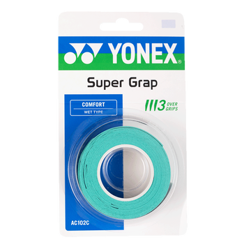 YONEX尤尼克斯羽毛球手胶运动吸汗带握把胶AC-102C-003绿色三条装 YONEX尤尼克斯羽毛球手胶运动吸汗带握把胶AC-102C-003绿色三条装