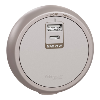 施耐德电气21W快充轨道插座排插1C+1A口20W快充适配器开关搭配白/咖轨道咖色 施耐德电气21W快充轨道插座排插1C+1A口20W快充适配器开关搭配白/咖轨道咖色