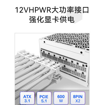 SUPER FLOWER振华 ATX3.1电源 额定1300W LEADEX VII 1300W金牌全模 白色 支持5090/9070显卡 全日系电容