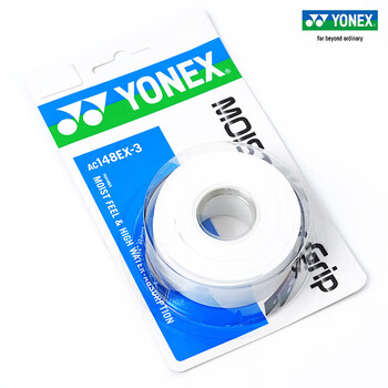 YONEX尤尼克斯yy羽毛球拍手胶吸汗带功能型AC148ex-3干爽粘性手胶白色