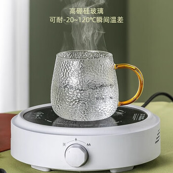 格娜斯轻奢高颜值锤纹玻璃杯水杯套装家用客厅待客茶杯家庭喝水杯子水具