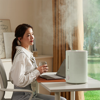 小熊加湿器 桌面香薰机便捷上加水设计 卧室客厅办公室加湿器 5升 双雾嘴JSQ-F50Q2 +送水杯一个