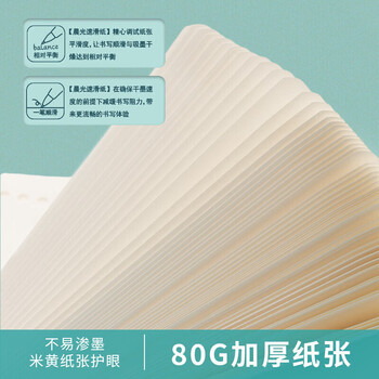 晨光（M&G）B5活页本替芯60页双倍速滑活页纸笔记本复习加厚内页英语款V-HB5656F 1本装