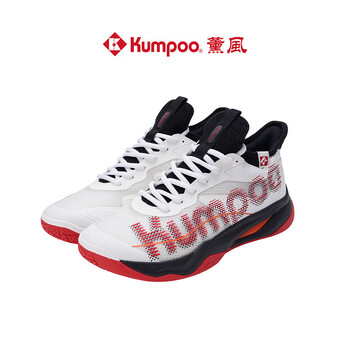 薰风（KUMPOO）羽毛球鞋耐磨减震透气熏风比赛训练鞋厚羿KH-G826 白/红/黑  37