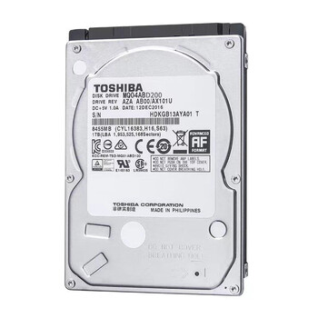 东芝（TOSHIBA）笔记本机械硬盘 2TB 128MB 5400rpm SATA接口 轻薄系列 数据恢复服务 (MQ04ABD200)	