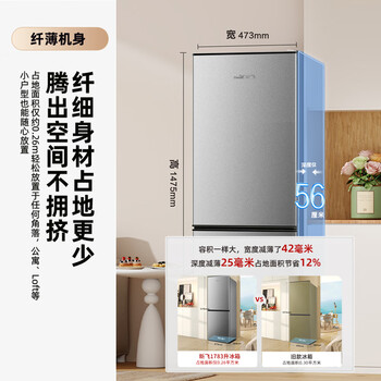 新飞(Frestec)183升两门二门节能环保低噪小型电冰箱速冻冷冻冷藏双开门冰箱家用租房BCD-183KT 新飞(Frestec)183升两门二门节能环保低噪小型电冰箱速冻冷冻冷藏双开门冰箱家用租房BCD-183KT