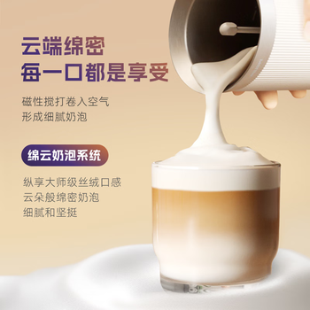 飞利浦（PHILIPS）意式全自动咖啡机 配件奶泡机  白色BAR311