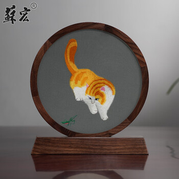 苏绣双面绣猫价格报价行情- 京东