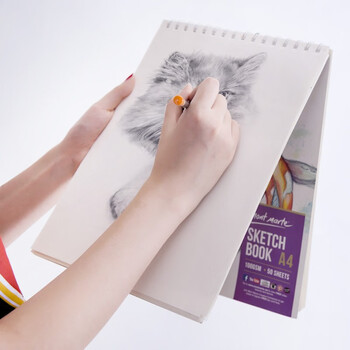 蒙玛特A4加厚素描本画画本美术速写本图画本素描纸儿童空白涂鸦马克笔绘画本绿色田野2本 V CS-85F/2