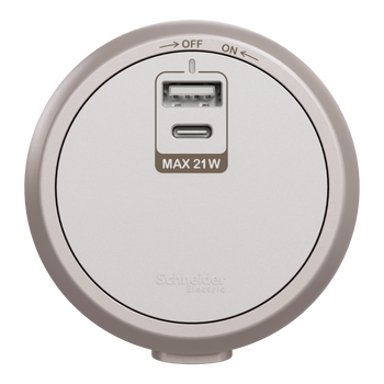 施耐德电气21W快充轨道插座排插1C+1A口20W快充适配器开关搭配白/咖轨道咖色 施耐德电气21W快充轨道插座排插1C+1A口20W快充适配器开关搭配白/咖轨道咖色