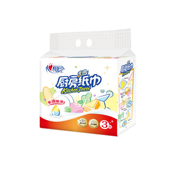 心相印  厨房纸巾 2层70抽*3包/提 KDT170 塑装无印花