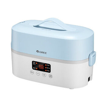 格力（GREE）DFH-1501Za电热饭盒1.5L/升插电式加热饭盒上班族双层热饭神器 电热保温饭盒 多功能蒸煮 风信蓝