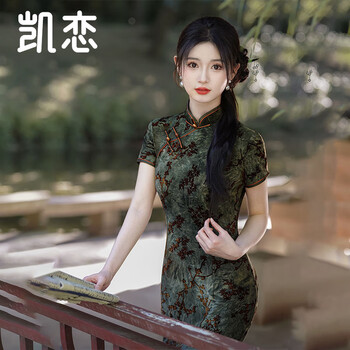 黑色海派旗袍新中式民国风年轻款气质高端老上海夏季无袖日常可穿