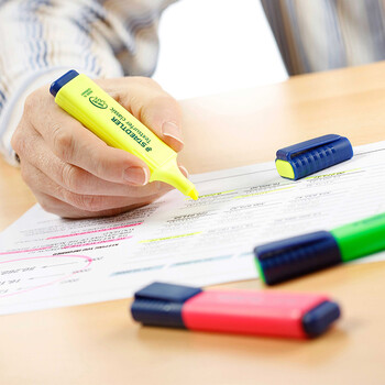 施德楼（STAEDTLER）荧光笔 1+5mm学生考试划重点办公标记号笔 儿童手抄报绘画手账笔开学必备用品 蓝色364-3