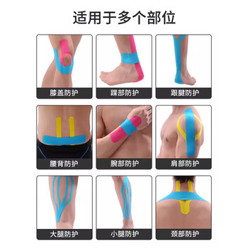 AQ升级重肌贴专业运动员专用防拉伤肌能贴布胶带绷带9615XG绿色