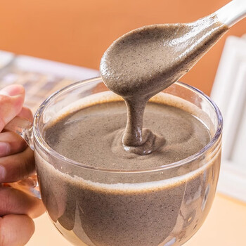 谷物粮园黑芝麻核桃桑葚粉500g*2袋（不甜款） 黑芝麻糊 黑芝麻粉 黑豆粉