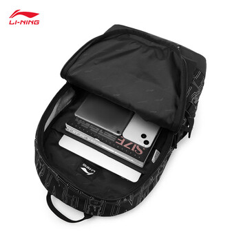 李宁运动生活系列丨防泼水运动双肩包男女大容量轻便旅行背包ABSU239