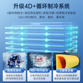 澳柯玛（AUCMA）冷柜 .300升家用减霜大容量 -34℃超低温电子控温一级能效【企采购】
