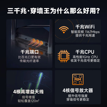 Tenda腾达路由器【千兆穿墙王】无线家用WiFi5放大器AC1200全屋信号增强5G双频金榜AC10