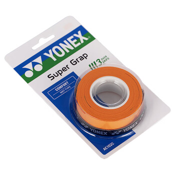 尤尼克斯（YONEX）羽毛球手胶运动吸汗带握把胶AC-102C-451暗橙色三条装