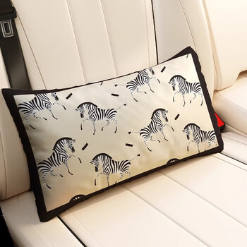 茵尚黑白棋盘格抱枕高颜值沙发腰靠长条靠垫长方形靠枕轻奢高级感枕套