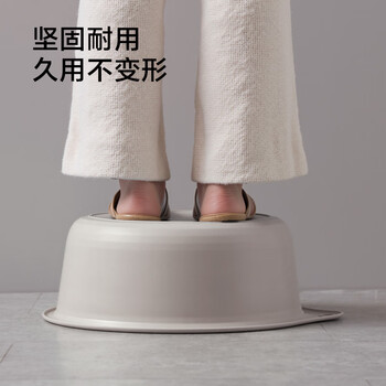 京东京造巨厚实PRO抑菌壁挂盆加大洗内裤洗衣洗脚洗漱盆36cm2只装