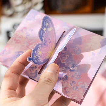 狮洛德 4张立体贺卡生日礼物装饰可手写diy高级折叠卡片生日祝福明信片