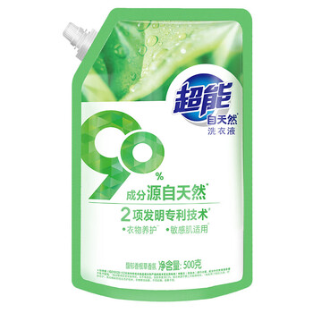 超能洗衣液持久留香柔顺护衣深层去污去渍 自天然洗衣液500g*1袋