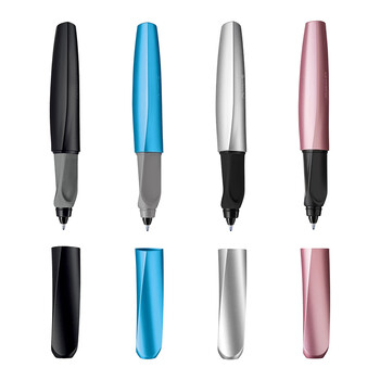 Pelikan百利金Twist R457扭转宝珠笔金属款德国进口儿童小学生成人练字签字墨囊可替换创意送礼 温莎蓝