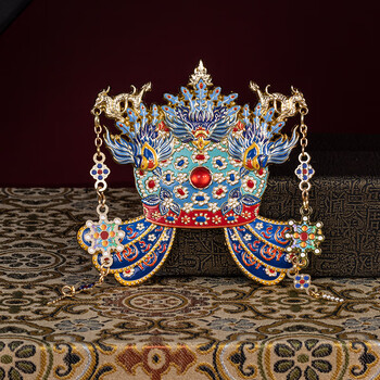 天色六龙三凤冠冰箱贴 国家博物馆文创教师节北京旅游故宫伴手礼物纪念品中国风新年生日TS-5998卡纸