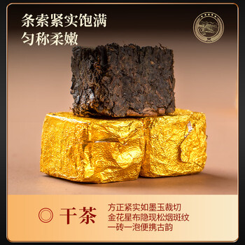 福东顺 茶叶 安化黑茶500g金花茯砖2013年手筑湖南熟茶自己喝送礼佳品