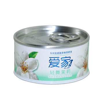 爱家 卧室卫生间汽车除臭神器芳香剂酒店香薰 固体清香剂茉莉70g*3