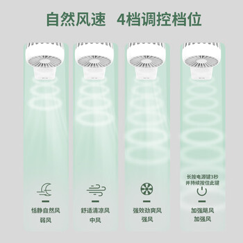 晨光（M&G）手持风扇 风扇小型迷你便携式手持小风扇 夏季便携式户外露营usb风扇 黑色ARC925ECA