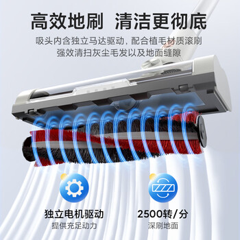 奥克斯（AUX）有线吸尘器家用升级电动地刷双尘杯手持地毯式大吸力低噪音小型大功率强力宠物吸毛AXC-22AV10A