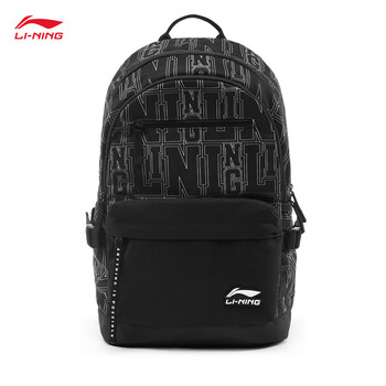 李宁运动生活系列丨防泼水运动双肩包男女大容量轻便旅行背包ABSU239