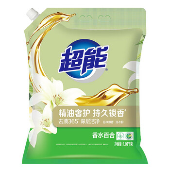 超能去渍365洗衣粉飘香1.01kg*8袋 持久留香家用强力去污