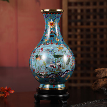 極上品 貴重 銅胎景泰藍 琺瑯彩 七寶燒 花卉紋 香炉 熏香炉