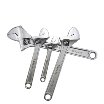 拓利亚WR021012铬钒钢活动扳手开口活络扳手激光刻度公制12寸